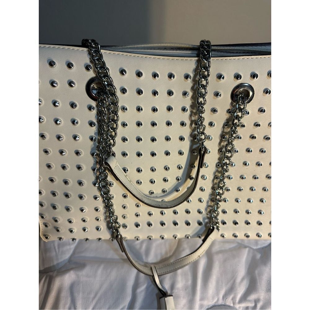 Carlos By Carlos Santana Cream Studded Purse - Picture 2 of 13